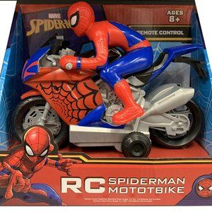NEW Marvel Remote Controlled Spiderman Motorbike RC Cool Rare!